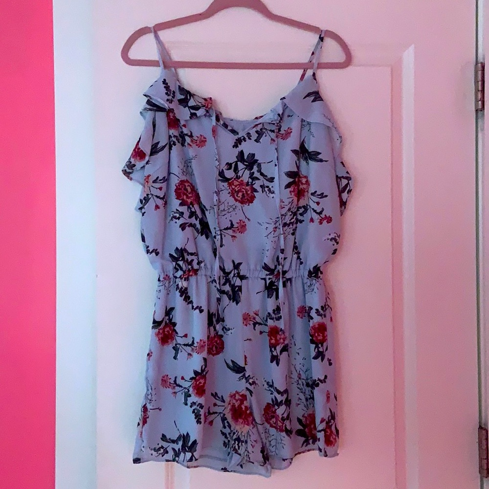 Blue floral Romper